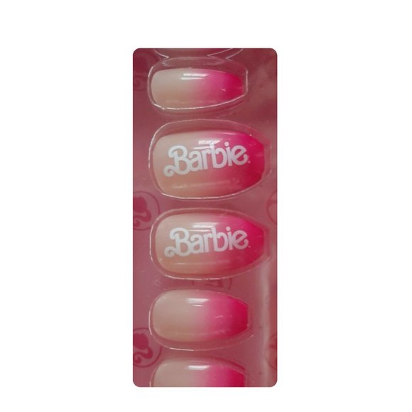 BARBIE Women's Press-On Nails OMBRE False Nails Skinny Dip 24 Nails Pink - Picture 3 of 7